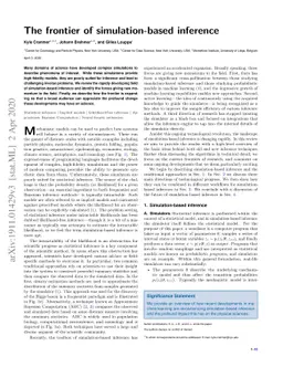 The frontier of simulation-based inference