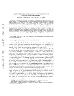 Multilateration of Random Networks with Community Structure