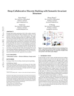 Deep Collaborative Discrete Hashing with Semantic-Invariant Structure