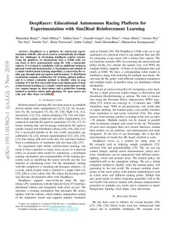 DeepRacer: Educational Autonomous Racing Platform for Experimentation
  with Sim2Real Reinforcement Learning