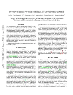 Emotional speech synthesis with rich and granularized control