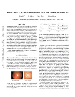 A Deep Gradient Boosting Network for Optic Disc and Cup Segmentation