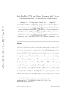 Joint Ranking SVM and Binary Relevance with Robust Low-Rank Learning for
  Multi-Label Classification