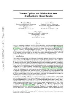 Towards Optimal and Efficient Best Arm Identification in Linear Bandits