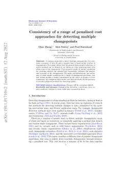 Consistency of a range of penalised cost approaches for detecting
  multiple changepoints