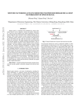 Mixture factorized auto-encoder for unsupervised hierarchical deep
  factorization of speech signal