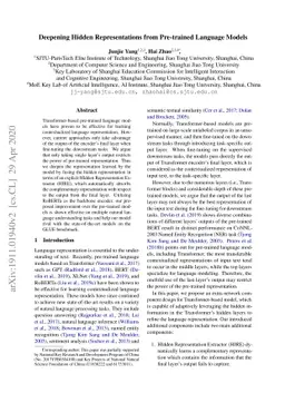 Deepening Hidden Representations from Pre-trained Language Models