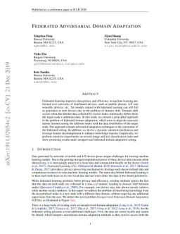 Federated Adversarial Domain Adaptation