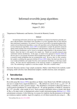 Informed reversible jump algorithms