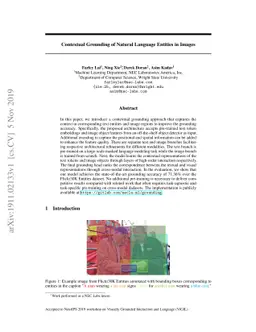 Contextual Grounding of Natural Language Entities in Images