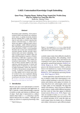 CoKE: Contextualized Knowledge Graph Embedding