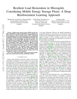 Resilient Load Restoration in Microgrids Considering Mobile Energy
  Storage Fleets: A Deep Reinforcement Learning Approach