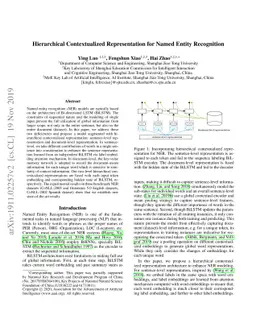 Hierarchical Contextualized Representation for Named Entity Recognition