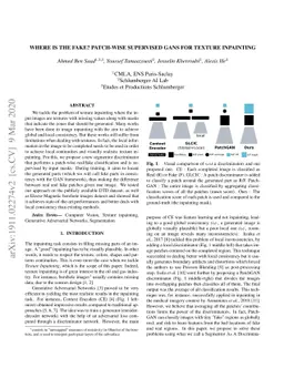 Where is the Fake? Patch-Wise Supervised GANs for Texture Inpainting