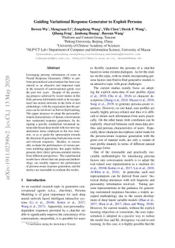 Guiding Variational Response Generator to Exploit Persona