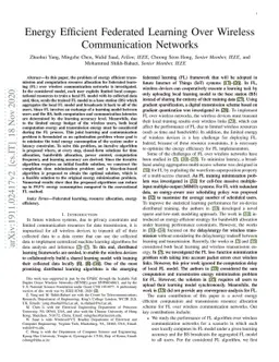 Energy Efficient Federated Learning Over Wireless Communication Networks