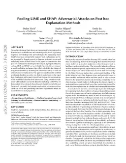 Fooling LIME and SHAP: Adversarial Attacks on Post hoc Explanation
  Methods