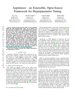 Auptimizer -- an Extensible, Open-Source Framework for Hyperparameter
  Tuning