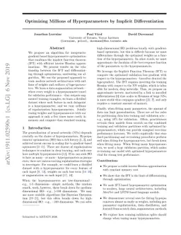 Optimizing Millions of Hyperparameters by Implicit Differentiation