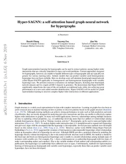 Hyper-SAGNN: a self-attention based graph neural network for hypergraphs