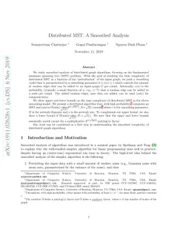 Distributed MST: A Smoothed Analysis