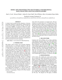 SIMMC: Situated Interactive Multi-Modal Conversational Data Collection
  And Evaluation Platform