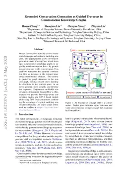 Grounded Conversation Generation as Guided Traverses in Commonsense
  Knowledge Graphs