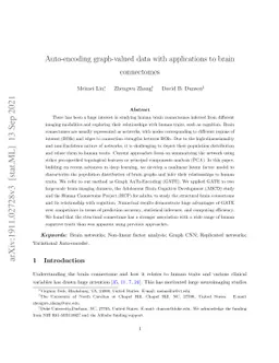 Auto-encoding brain networks with applications to analyzing large-scale
  brain imaging datasets