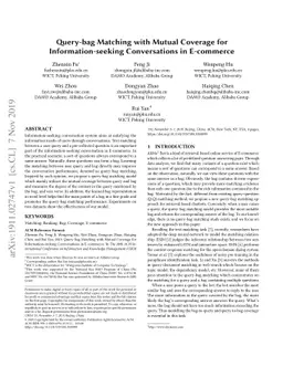 Query-bag Matching with Mutual Coverage for Information-seeking
  Conversations in E-commerce