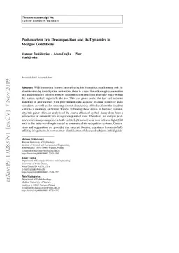 Post-mortem Iris Decomposition and its Dynamics in Morgue Conditions
