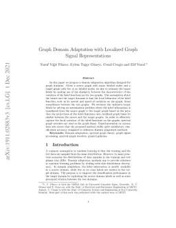Graph Domain Adaptation with Localized Graph Signal Representations