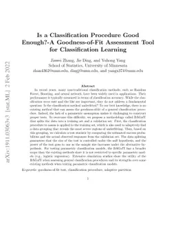 Is a Classification Procedure Good Enough? A Goodness-of-Fit Assessment
  Tool for Classification Learning