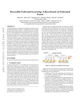 Revocable Federated Learning: A Benchmark of Federated Forest
