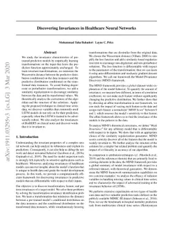 Discovering Invariances in Healthcare Neural Networks