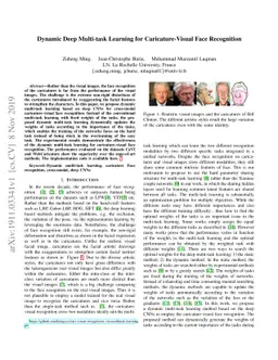 Dynamic Deep Multi-task Learning for Caricature-Visual Face Recognition