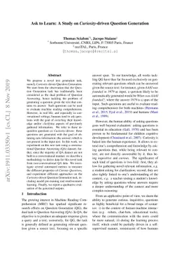 Ask to Learn: A Study on Curiosity-driven Question Generation