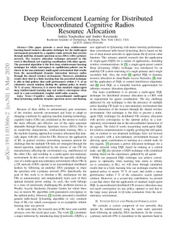 Deep Reinforcement Learning for Distributed Uncoordinated Cognitive
  Radios Resource Allocation
