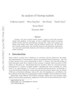 An analysis of Uniswap markets