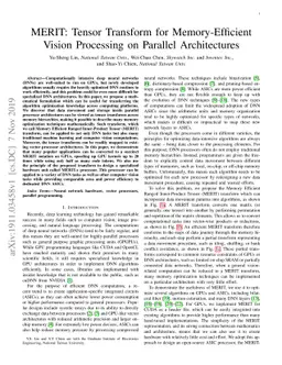 MERIT: Tensor Transform for Memory-Efficient Vision Processing on
  Parallel Architectures