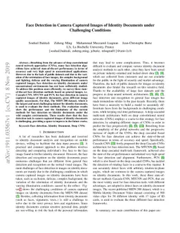 Face Detection in Camera Captured Images of Identity Documents under
  Challenging Conditions