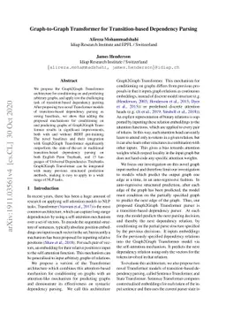 Graph-to-Graph Transformer for Transition-based Dependency Parsing
