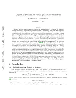 Degrees of freedom for off-the-grid sparse estimation