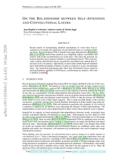 On the Relationship between Self-Attention and Convolutional Layers