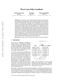 Worst Cases Policy Gradients
