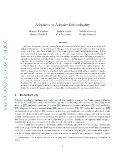 Adaptivity in Adaptive Submodularity