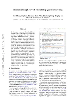 Hierarchical Graph Network for Multi-hop Question Answering