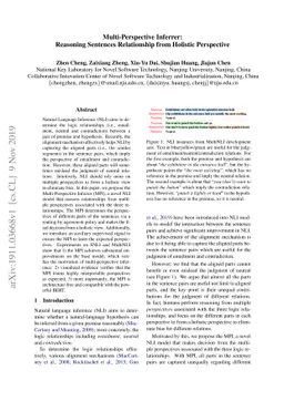 Multi-Perspective Inferrer: Reasoning Sentences Relationship from
  Holistic Perspective