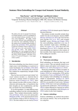 Sentence Meta-Embeddings for Unsupervised Semantic Textual Similarity