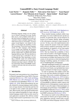 CamemBERT: a Tasty French Language Model