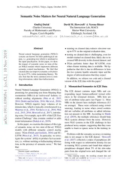 Semantic Noise Matters for Neural Natural Language Generation